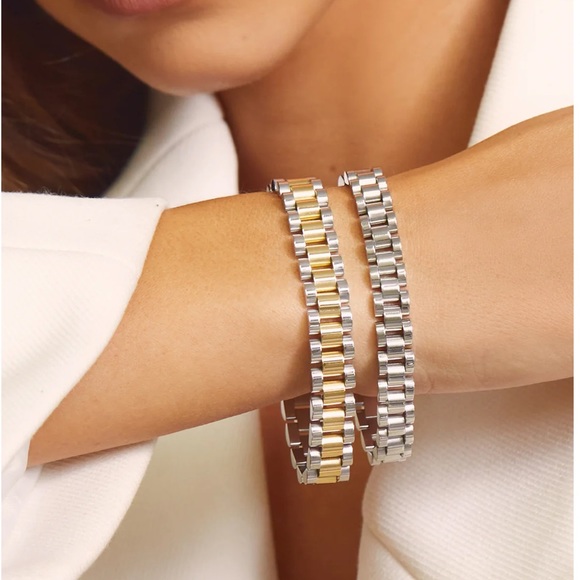 ✨Luv AJ - The Two-Toned Timepiece Bracelet - NEVER WORN ✨ - Picture 2 of 8